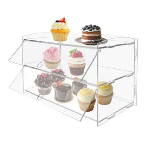 Étui à pâtisserie en acrylique échantillons gratuits vitrine de pâtisserie en acrylique vitrine à biscuits personnalisée en acrylique