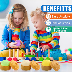 Balles anti-stress mini-dumplings colorées, jouet sensoriel doux à saisir, pour soulager le stress, en forme de boulette à presser, pour adultes et enfants - Product Image 3