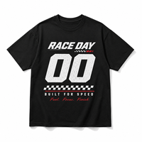 T-shirt unisexe vintage pour les fans de course, avec impression du numéro de course et drapeau à carreaux