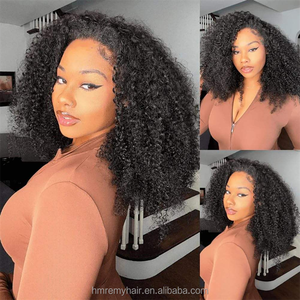 Half <strong>Wig</strong> Glueless Easy to Wear Burmese <strong>Curls</strong> with Drawstring for Women Raw Vietnamese Human Hair 150% Density Half <strong>Wigs</strong> - Product Image 1