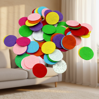 Cercles en feutre polyester écologique rigide de 2/3/4/5 cm, épaisseur 1 mm, couleurs vives, pour projets d'artisanat et d'art DIY (Échantillons gratuits)