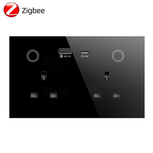 AU Standard Smart doppia presa di alimentazione 2-Gang interruttore a parete Alexa Google Home 13A 220V veloce USB C caricabatterie Touch pannello vita IP53 - Product Image 6