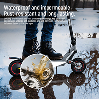 Trottinette électrique pliable sécurisée avec une vitesse de 40 km/h, moteur 800W, contrôle par application, étanche, suspension intégrale pour les familles et les adultes