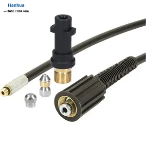 <span class=keywords><strong>Karcher</strong></span> <span class=keywords><strong>Auto</strong></span> Advance haute pression jet d'eau ventilateur buse de pulvérisation tuyau d'égout débouchage Original Compatible M22 buse état neuf - Product Image 6