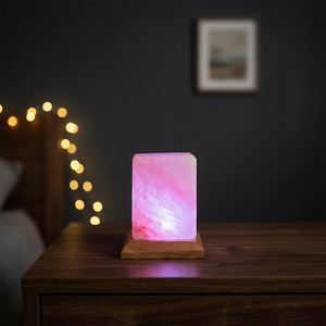Lampe en sel de l'Himalaya sculptée en forme de cône, mini USB, de qualité supérieure, rose naturel, écologique, export premium, sel Demaro, Feng Shui - Product Image 1