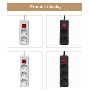 Đức Outlet EU cắm điện dải chuyển đổi 250V 16A 3/<span class=keywords><strong>4</strong></span>/5/6 cách đa mở rộng ổ cắm bảo vệ quá tải 1.8m/3M/5M ABS Cáp - Product Image 5