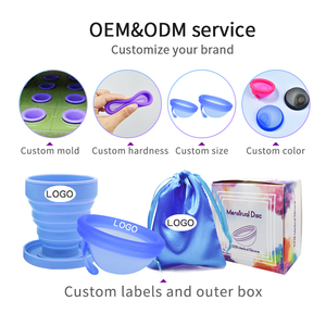 Furuize Vendita all'Ingrosso di Coppette Mestruali Riutilizzabili in Silicone di Grado Medico Personalizzate con Disco per Ciclo - Product Image 5