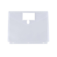 Carpeta de Archivo Transparente A4 con 3 Anillas, Cierre de Velcro, Carpeta de Documentos Impermeable con Bolsillo para Etiquetas
