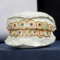 Bijoux personnalisés Gallerley, luxe hip-hop, serti de diamants, coupe ronde brillante, couleur D, VVS, moissanite, argent 925, grillz
