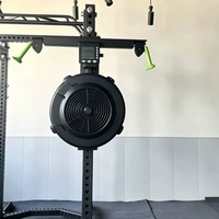 Appareil de ski ergométrique commercial à résistance à air à dix vitesses, à fixation murale, pour entraînement cardio en salle de sport