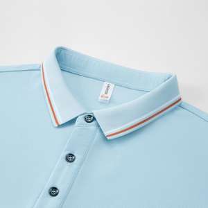 Performance Brodé Personnalisable Logo Brodé Léger 100% Polyester Peu Cher Polo de Golf pour Hommes - Product Image 2