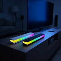 Barre de son RGB sans fil Jedel avec lumière dégradée colorée, haut-parleur de cinéma maison, barre de son pour jeux, haut-parleur de bureau pour PC portable