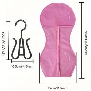 Hanging Dustproof High-End Clothes Storage Wig Packaging Bag With <b>Hook</b> for Travel Closet Promotion - Product Image 2