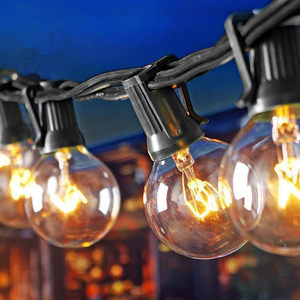 Outdoor Waterproof 28M 50Lamp G40 Solar <b>Led</b> String <b>Lights</b> For Garden Wedding Party Decoration Vintage Camping <b>Light</b> Strings - Product Image 2