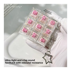 Porte-clés anti-stress transfrontalier Printemps/Été, breloque clavier avec testeur de pression à neuf axes, gadget à pression manuelle en plastique - Product Image 3