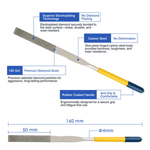 Bán buôn kim cương tập tin thiết lập nhà sản xuất cao su tráng xử lý chống trượt kim cương kim tập tin - Product Image 2