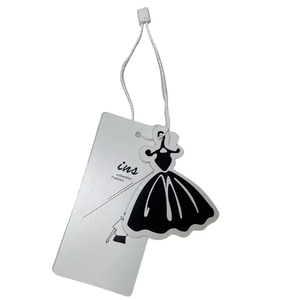 Etiqueta Colgante de Tela con Cordón para Bolsas y Zapatos, Etiqueta de Papel con Cordón - Product Image 1