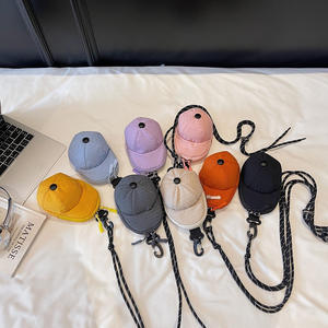 Nouvelle <span class=keywords><strong>mini</strong></span> pochette à bandoulière avec rangement pour écouteurs, pendentif clé tendance, sac imperméable en forme de casquette de baseball - Product Image 5