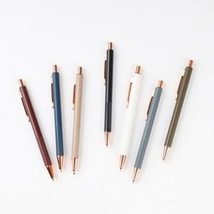 Nordic Style <b>Push</b>-button Metal Ballpoint Pen, Engraving and logo Printing, Advertising Pen,office Stationery, <b>Light</b> Luxury. - Product Image 1