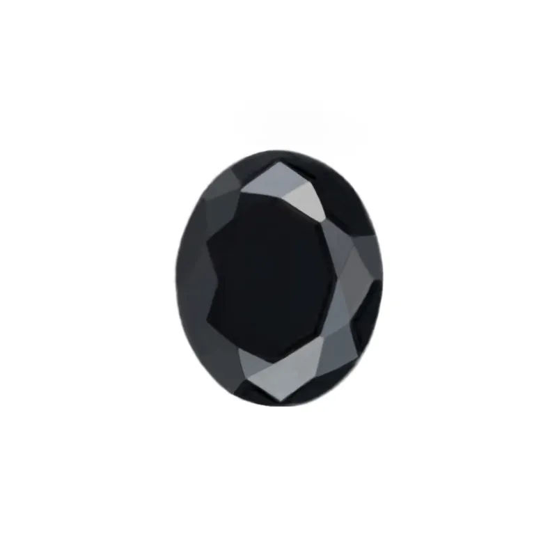 Factory price 5X7mm synthetic CZ gemstone black color oval shape loose Cubic Zirconia