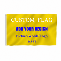 Drapeau en polyester 3x5 double face, grande taille, personnalisable, imprimé numériquement, pour extérieur – Livraison rapide – Offre spéciale