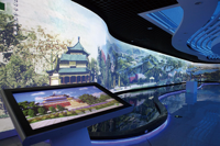 Wasserdichter Flexibler LED-Bildschirm für Innenräume Biegbares HD-Werbedisplay P2.9 1000cd Helligkeit 1 Jahr Garantie Schwarz