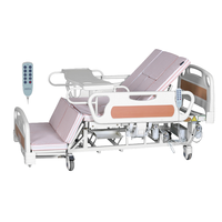 Lit médical multifonctionnel manuel de luxe par un fabricant chinois, 5 fonctions avec commode pour les soins à domicile des personnes âgées