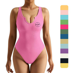 Col rond sans manches débardeur combinaisons Slim Fit côtelé basique body Yoga décontracté respirant Sexy femmes combinaisons combishorts - Product Image 1