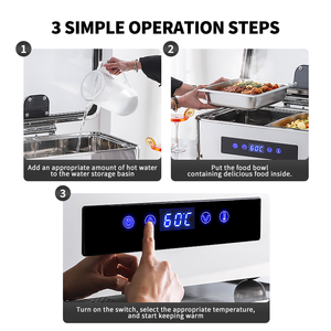 หม้อไฟฟ้าไร้น้ำ WINNERS รุ่นใหม่ สำหรับอุ่นอาหาร ชุดอุ่นอาหารระดับไฮเอนด์ พร้อมรีโมทคอนโทรล - Product Image 6