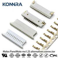 Conector de Cable a Placa de Alta Calidad al por Mayor, Paso de 1.25mm, Equivalente a Molex PanelMate, Carcasa de Receptáculo, Terminal SMT