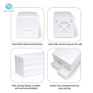 Boîte de <span class=keywords><strong>rangement</strong></span> de plateau de lentille conjonctive antichute en plastique blanc noir pour <span class=keywords><strong>lentilles</strong></span> optiques de myopie boîte de tri de lentille de lunettes de lecture - Product Image 4