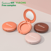 Conteneur compact de fard à joues en métal imprimé personnalisé, boîte de palette d'ombres à paupières vide petit