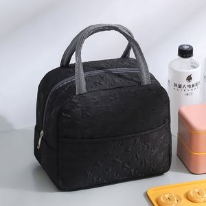 New Arrival Student School Adult Thermal Lunch <b>Box</b> Tote Food Storage Seersucker Plaid Insulated Bag Lunch <b>Cooler</b> Bags - Product Image 6