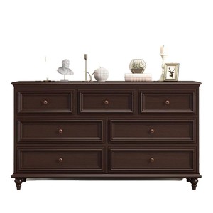 American Style Solid Wood Dresser With <b>Mirror</b> Five Drawer Chest Bedroom Storage Furniture - Product Image 5