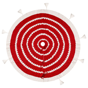 <strong>Christmas</strong> Red 48In Circular Knitted Tassel Large <strong>Tree</strong> Skirt <strong>Christmas</strong> Home Party Decor <strong>Clearance</strong> - Product Image 6