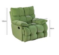 Ensemble de fauteuils inclinables en tissu et bois pliables manuellement, style moderne, pour salon