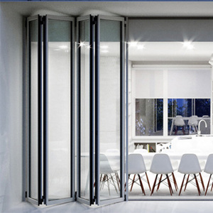 <span class=keywords><strong>Deda</strong></span> — porte pliante en aluminium/cadre de pont cassé, couleur peut être personnalisée, pour le balcon, porte en verre - Product Image 1