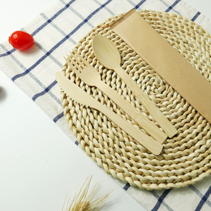 친환경 생분해성 대나무 수저 세트 일회용 식품 등급 식기류 (레스토랑 테이크아웃용) - Product Image 3