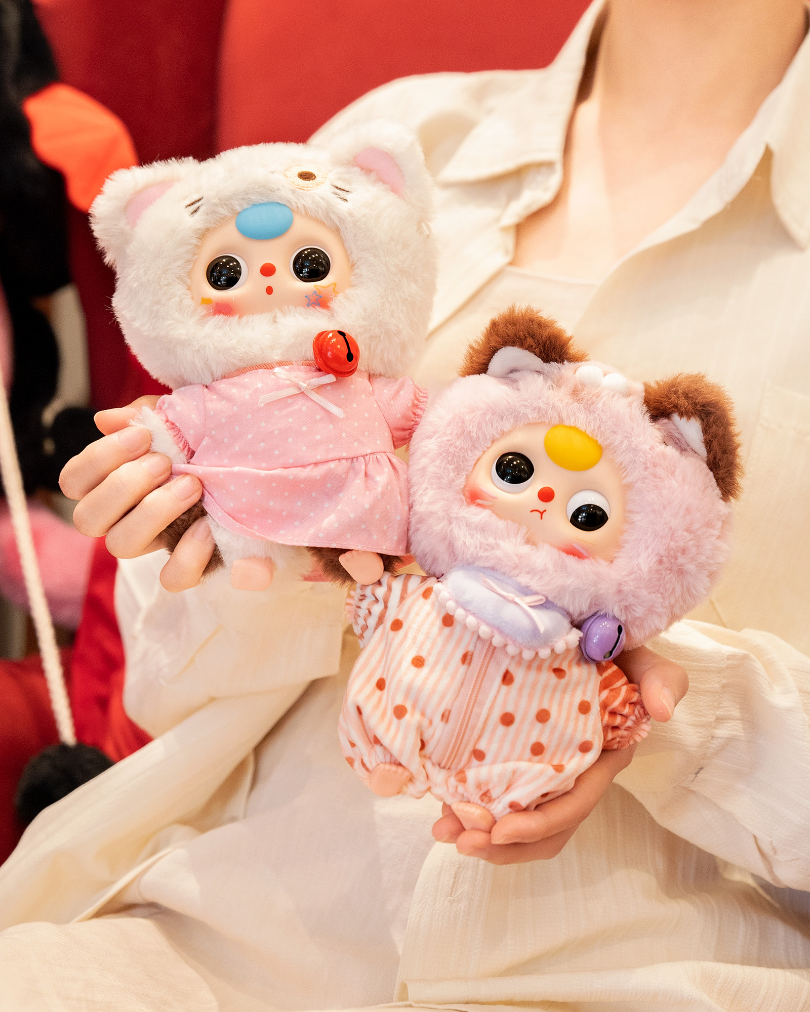 Cureplaneta Baby Adorable Three-Kitten Wardrobe Vinyl Plush