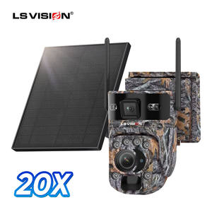 กล้องติดตามสัตว์ป่า LS VISION 6MP 4G <span class=keywords><strong>SIM</strong></span> พลังงานแสงอาทิตย์ ซูม 20 เท่า กล้องไร้สายแบบใช้แบตเตอรี่ สำหรับล่าสัตว์กลางแจ้ง กล้องติดตามสัตว์ป่า ระบบตรวจจับความเคลื่อนไหว PIR ติดตามอัตโนมัติ UBOX - Product Image 1