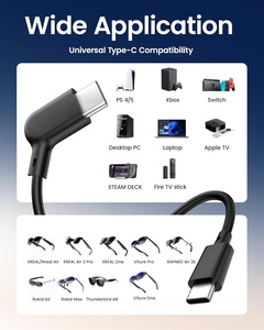 Cable USB-C de 1M 20Gbps USB 3.2 Gen2 60W de Carga Rápida para Gafas Inteligentes AR XREAL Air/One / VITURE Pro XR / <span class=keywords><strong>Rokid</strong></span> <span class=keywords><strong>Max</strong></span> / RayNeo - Product Image 6