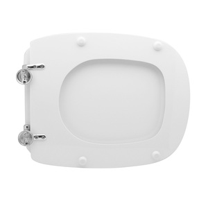 Abattant de toilettes à fermeture douce et à dégagement rapide pour Faleri Duetto Quadro Vase, forme carrée, en bambou, bois, PP, urée, pour salle de bain - Product Image 3