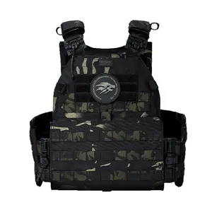 Yuda penjepit pelat pelepasan cepat, Laser Cut Molle latihan Camo rompi taktis Gear luar ruangan Chaleco tacmanik