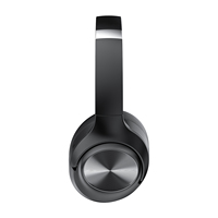 Headphone Nirkabel Lipat Over-Ear dengan 5 Mikrofon, Hybrid Deep Active Noise Cancellation (ANC) ENC, Headset BT untuk Panggilan Jernih