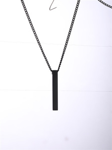 Collana personalizzata per uomo di nuovi stili con nome personalizzato 3D Bar stile Hip-Hop 304L in acciaio inox 18k Pvd collana impermeabile - Product Image 5