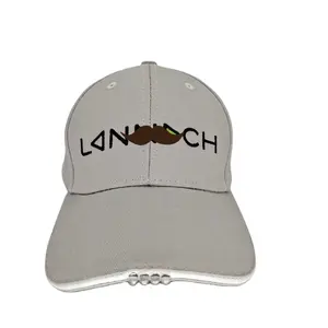 قبعة خفيفة مخصصة 4 LED Camo Snapback للصيد الليلي في الهواء الطلق والمشي والتخييم