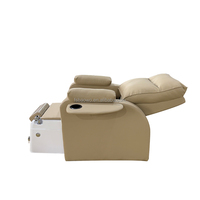 Fauteuil de pédicure de luxe avec massage par vibration, siège inclinable, lampe LED 7 couleurs - Fauteuil de thérapie des pieds électrique pour salon de manucure