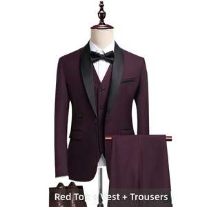 Costume pour homme, style sophistiqué, tenue <span class=keywords><strong>de</strong></span> cérémonie, décontracté, commerce extérieur, transfrontalier, mariage, trois pièces - Product Image 1