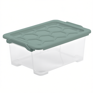 Caja de almacenamiento Evo Safe, paquete de 5, transparente con tapa verde para organización de documentos en papel - Product Image 2