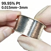 Alambre de Platino 99.95% Puro, 0.2mm de Diámetro, Alambre de Pt de Alta Pureza para Termopares y Componentes de Vacío